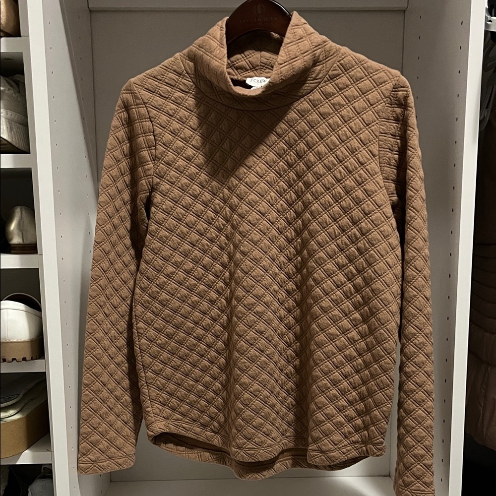 J Crew Quilted Funnel Neck Sweater - size XS